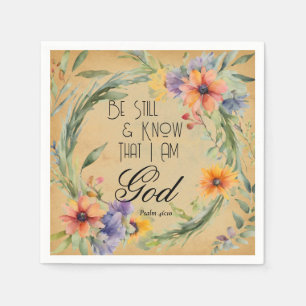 Psalm 46:10 Bibelvers Serviette