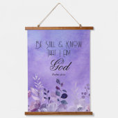 Psalm 46,10 Bibelvers Wandteppich Mit Holzrahmen (Vorderseite)