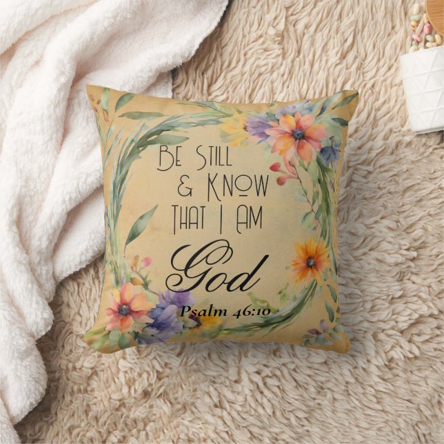Psalm 46:10 Bibelverse Kissen (Decke)