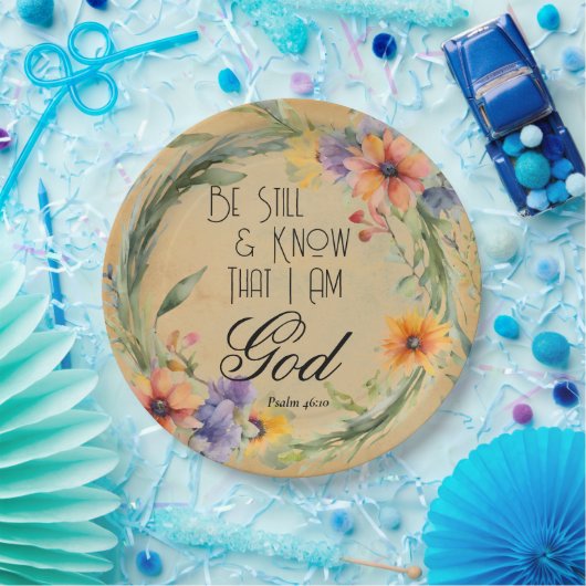 Psalm 46:10 Bibelverse Pappteller (Party)