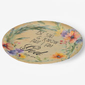 Psalm 46:10 Bibelverse Pappteller (Schrägansicht)