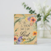 Psalm 46:10 Bibelverse Postkarte (Stehend Vorderseite)