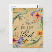 Psalm 46:10 Bibelverse Postkarte (Vorne/Hinten)