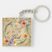 Psalm 46:10 Bibelverse Schlüsselanhänger (Rückseite)