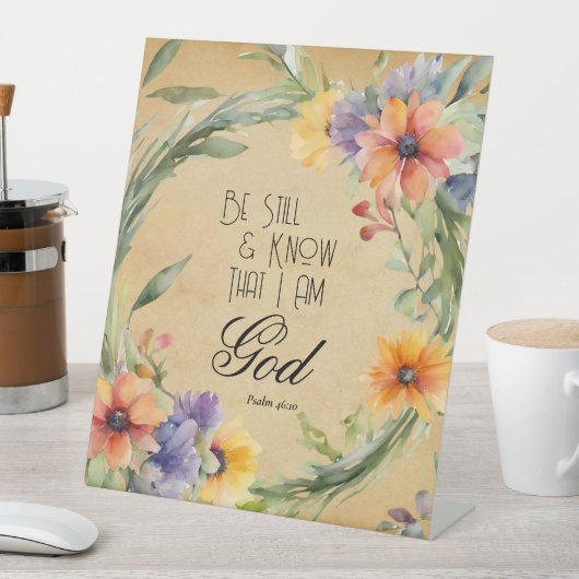 Psalm 46:10 Bibelverse Sockelschild (In Situ)