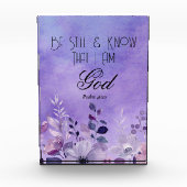 Psalm 46:10 Bible Verse Fotoblock (Vorderseite)