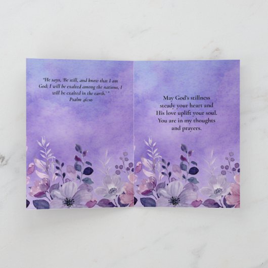 Psalm 46:10 Bible Verse Karte (Innenseite)