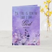 Psalm 46:10 Bible Verse Karte (Gelbe Blume)