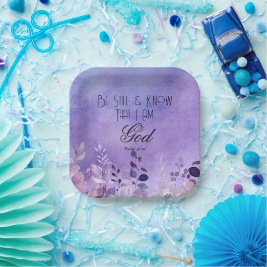 Psalm 46:10 Bible Verse Pappteller (Party)