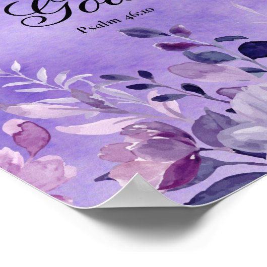 Psalm 46:10 Bible Verse Poster (Ecke)