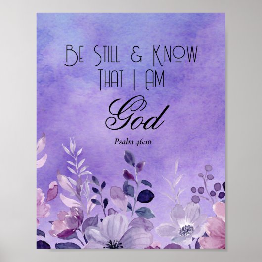 Psalm 46:10 Bible Verse Poster (Vorne)