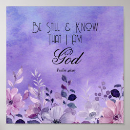 Psalm 46:10 Bible Verse Poster