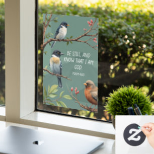 Psalm 46:10 Christlicher Bibelvers Bild Fensteraufkleber