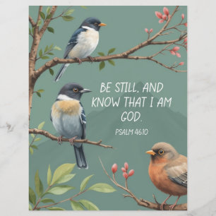 Psalm 46,10 Christlicher Bibelvers Bild Flyer