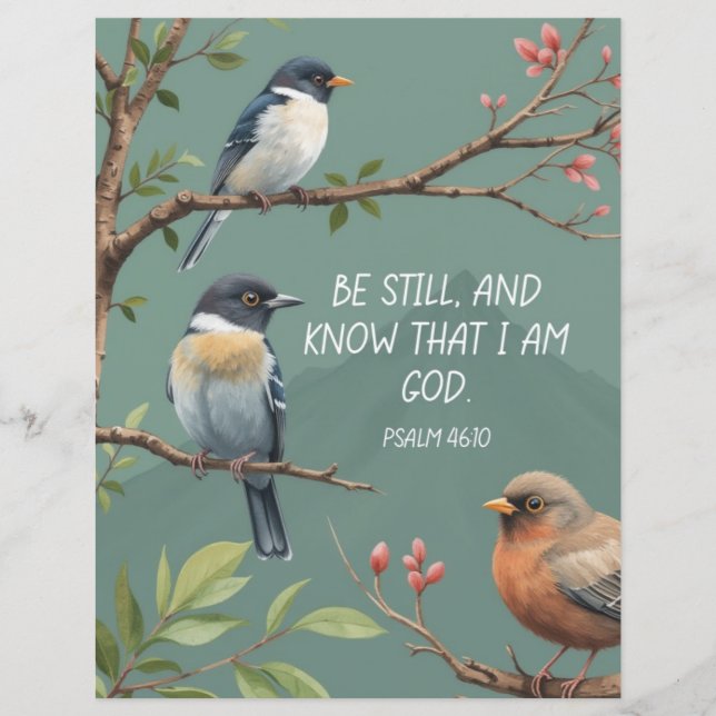 Psalm 46:10 Christliches Bibelverse-Bild (Vorderseite)