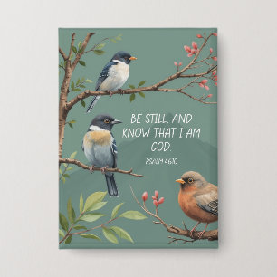 Psalm 46:10 Christliches Bibelverse-Bild Button