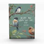 Psalm 46:10 Christliches Bibelverse-Bild Fotoblock (Vorderseite)