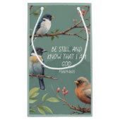 Psalm 46:10 Christliches Bibelverse-Bild Kleine Geschenktüte (Rückseite)