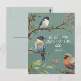 Psalm 46:10 Christliches Bibelverse-Bild Postkarte