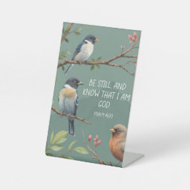 Psalm 46:10 Christliches Bibelverse-Bild Sockelschild