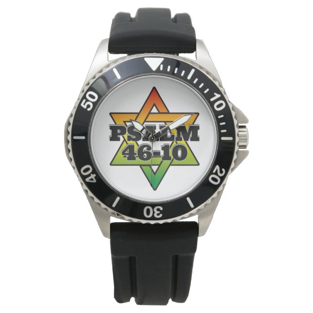 Psalm 46-10 - Crown Protector Watch Armbanduhr (Vorderseite)