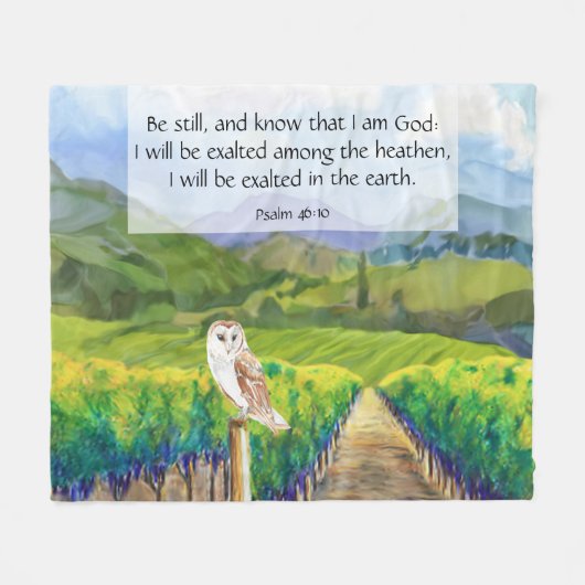 Psalm 46:10 fleecedecke (Vorderseite (Horizontal))