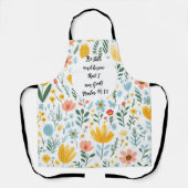 Psalm 46:10 Floral Apron Schürze (Vorderseite)