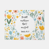 Psalm 46:10 Floral Doormat Fußmatte (Vorderseite)