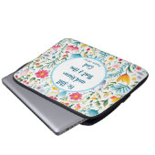 Psalm 46:10 Floral Electronic Bag Laptopschutzhülle (Vorne Knopf)