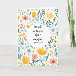 Psalm 46:10 Floral Greeting Card Karte