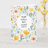 Psalm 46:10 Floral Greeting Card Karte (Gelbe Blume)
