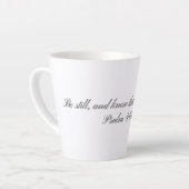 Psalm 46:10, Geschenk-Lattemug Milchtasse (Linke Ecke)