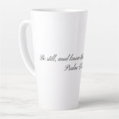 Psalm 46:10, Geschenk-Lattemug Milchtasse (Linke Ecke)