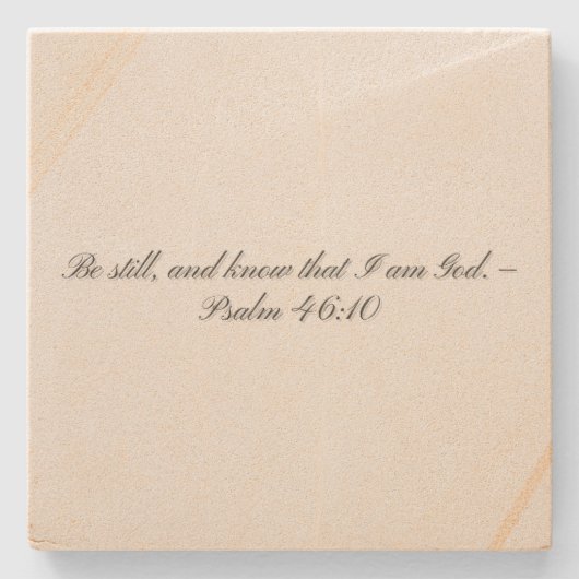Psalm 46:10, Geschenk Untersetzer (Vorderseite)