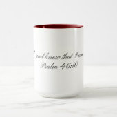 Psalm 46:10, Geschenktasse Tasse (Zentrum)