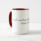 Psalm 46:10, Geschenktasse Tasse (Vorderseite Links)