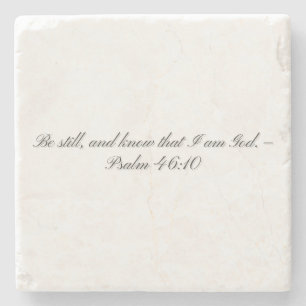 Psalm 46: 10, Geschenkuntersetzer Steinuntersetzer