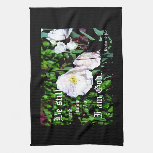 Psalm 46:10 geschirrtuch (Vertikal)