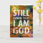 Psalm 46:10 Grußkarte Bibelverse Karte (Gelbe Blume)