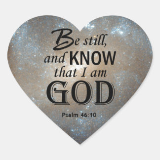 Psalm 46:10 Herz-Aufkleber