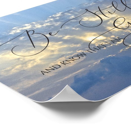 Psalm 46 10, Immer noch Sonne aufsteigen durch die Poster (Ecke)