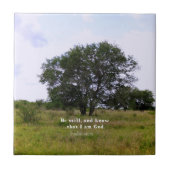 Psalm-46:10 inspirierend Bibel-Zitat Fliese (Vorderseite)