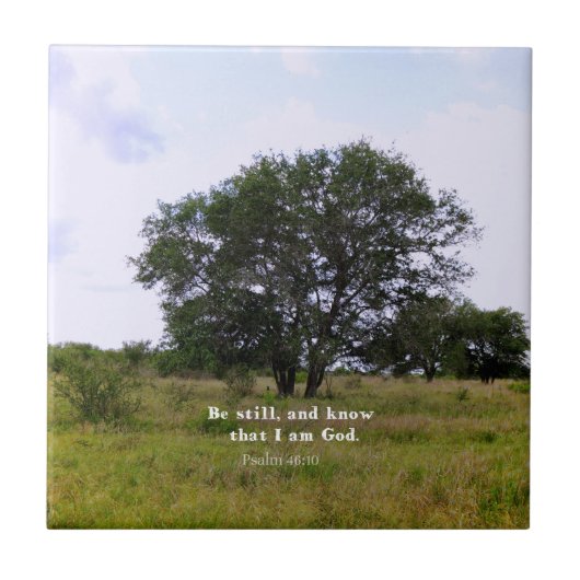 Psalm-46:10 inspirierend Bibel-Zitat Fliese (Vorderseite)