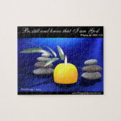 Psalm-46:10 ist noch und weiß, dass ich Gott bin Puzzle (Horizontal)