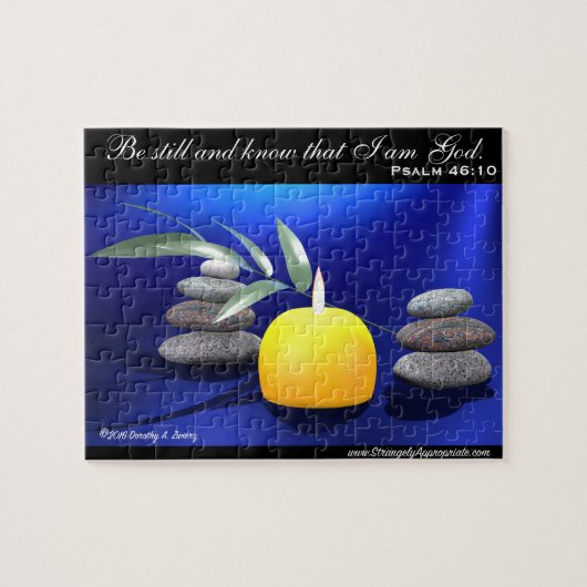 Psalm-46:10 ist noch und weiß, dass ich Gott bin Puzzle (Horizontal)