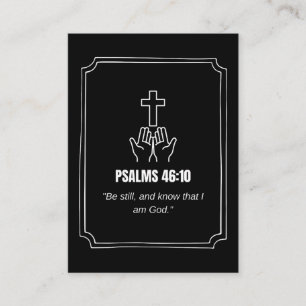 Psalm 46:10 KJV Bibelvers Schrift Minimalist Visitenkarte