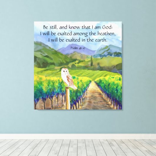 Psalm 46:10 leinwanddruck (Insitu (Holzboden))