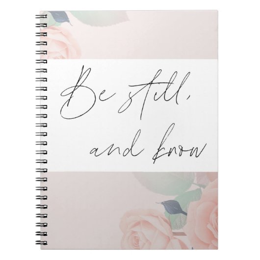 Psalm 46:10 Notebook- Seien Sie still und wissen Notizblock (Vorderseite)