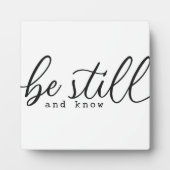 Psalm 46:10 Sei noch Bibelschrift-Zeichen Fotoplatte (Vorderseite)