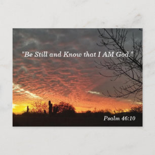 Psalm 46:10 Sei still Merkkarten Bibelvers Postkarte